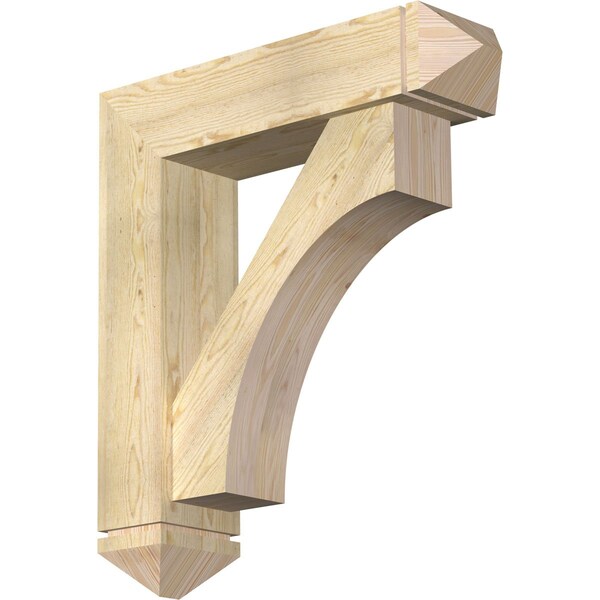 Ekena Millwork Westlake Arts and Crafts Rough Sawn Bracket w/ Offset Brace, Douglas Fir, 8"W x 32"D x 36"H BKT0806X32X36WTL03RDF - main